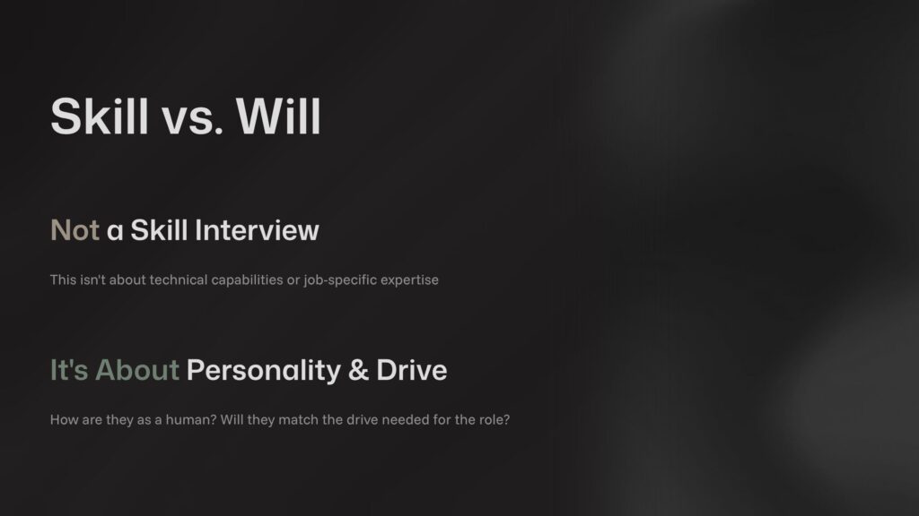 Skill vs. Will Framework