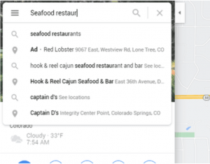 Screenshot of Google Maps