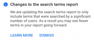 Changes to the Search Terms Report