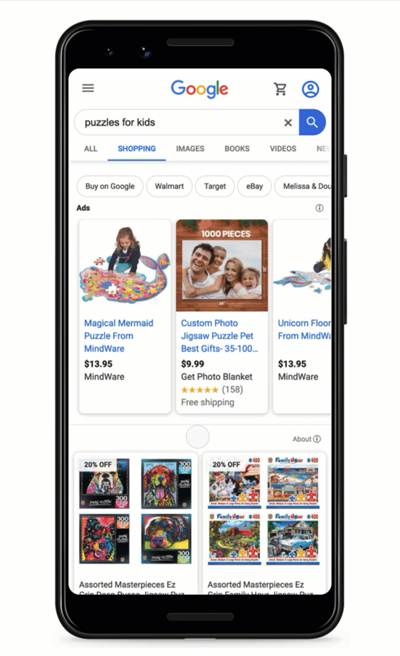 Google Shopping Organic Update Example