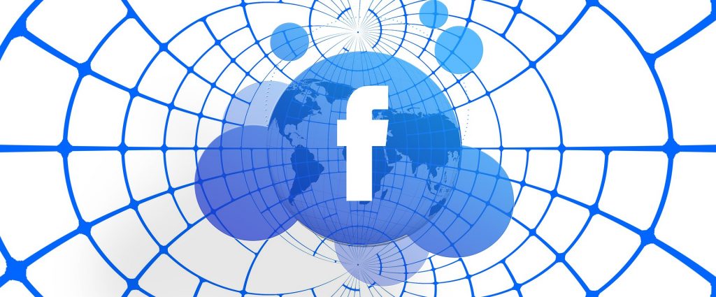 Facebook Logo in a Globe