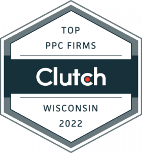 Rocket Clicks Clutch Badge - Recognized as Wisconsin's Top PPC Firm for 2022
