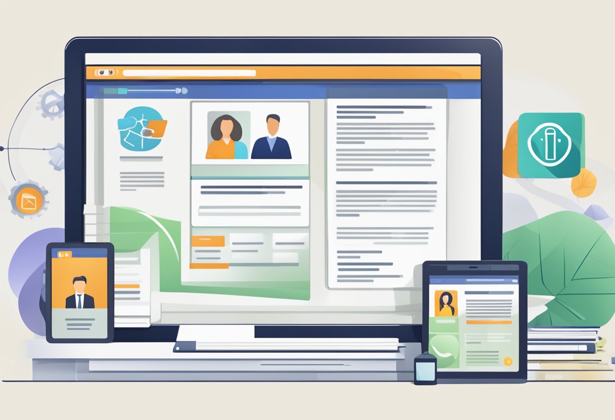 A computer screen displaying a law firm's website with a prominent logo, relevant content, and contact information, surrounded by other open browser tabs